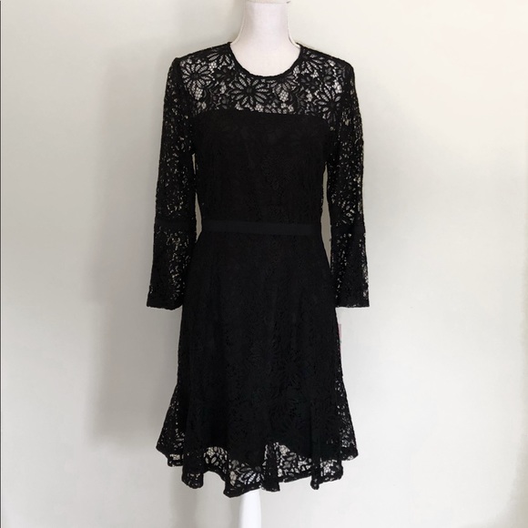 nanette lepore black lace dress
